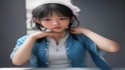 操女生视频榜单盘点视频封面，编辑在简洁工作室内展示本月推荐榜单，薄荷绿色调